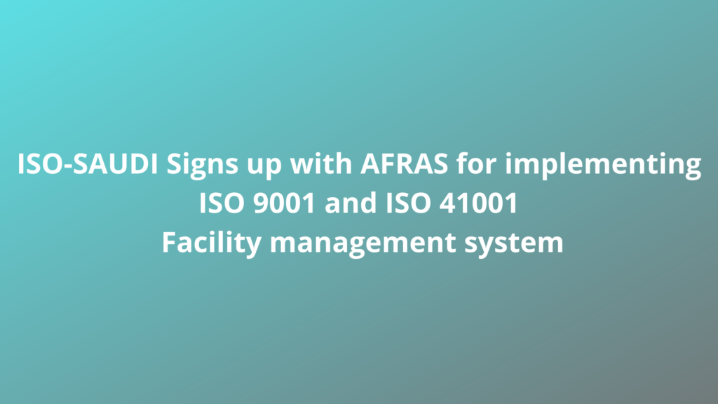 ISO 41001 Certification Afras